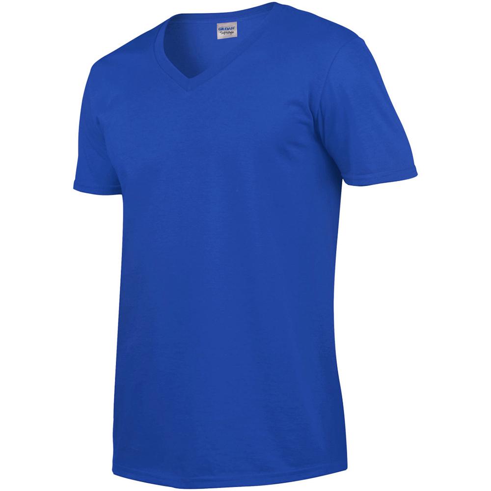 Gildan Mens Soft Style V-Neck Short Sleeve T-Shirt