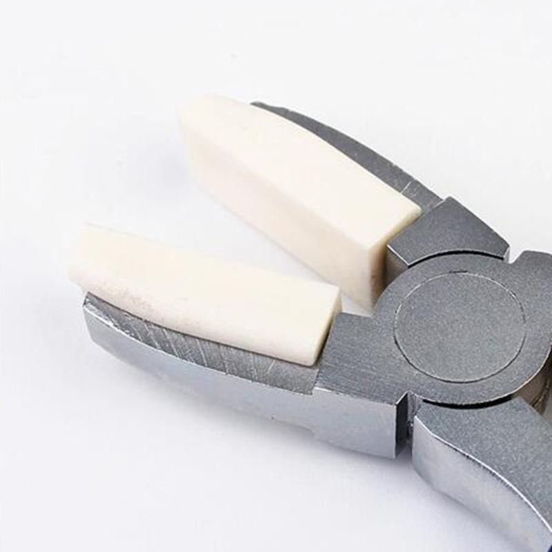 Carbon Steel Pliers Plat Nose Pliers DIY Tools for Beading Looping Shaping Nylon Nose Pliers Double Nylon Jaw Pliers