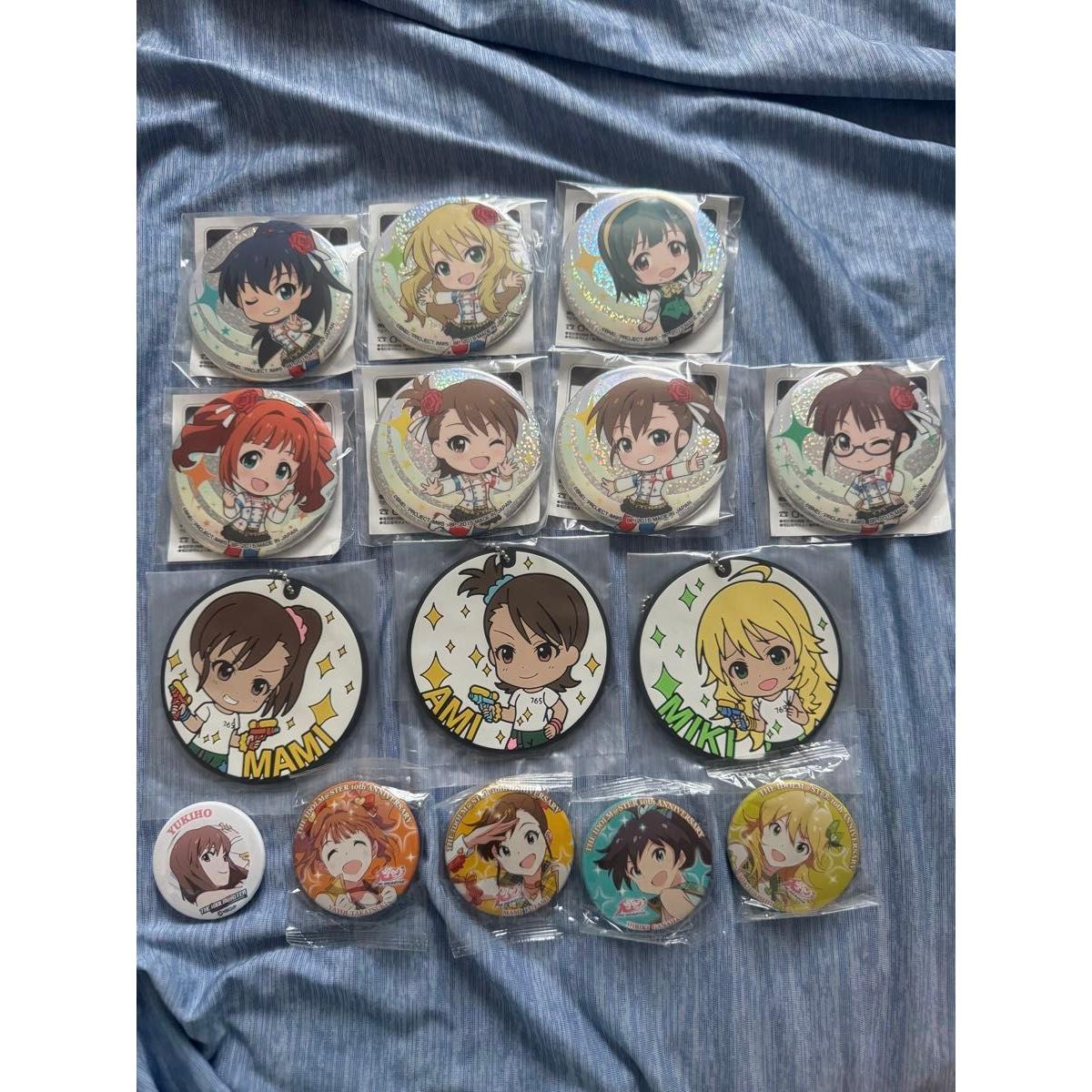 Used THE IDOLM@STER 10th ANNIVERSARY Can Badge Rubber Strap Bulk Sale