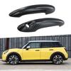 2pcs Car Black Carbon Fiber Door Handle Cover FOR MINI Cooper S JCW R50 R53 R55 Door Handle Cover Decoration Car Styling