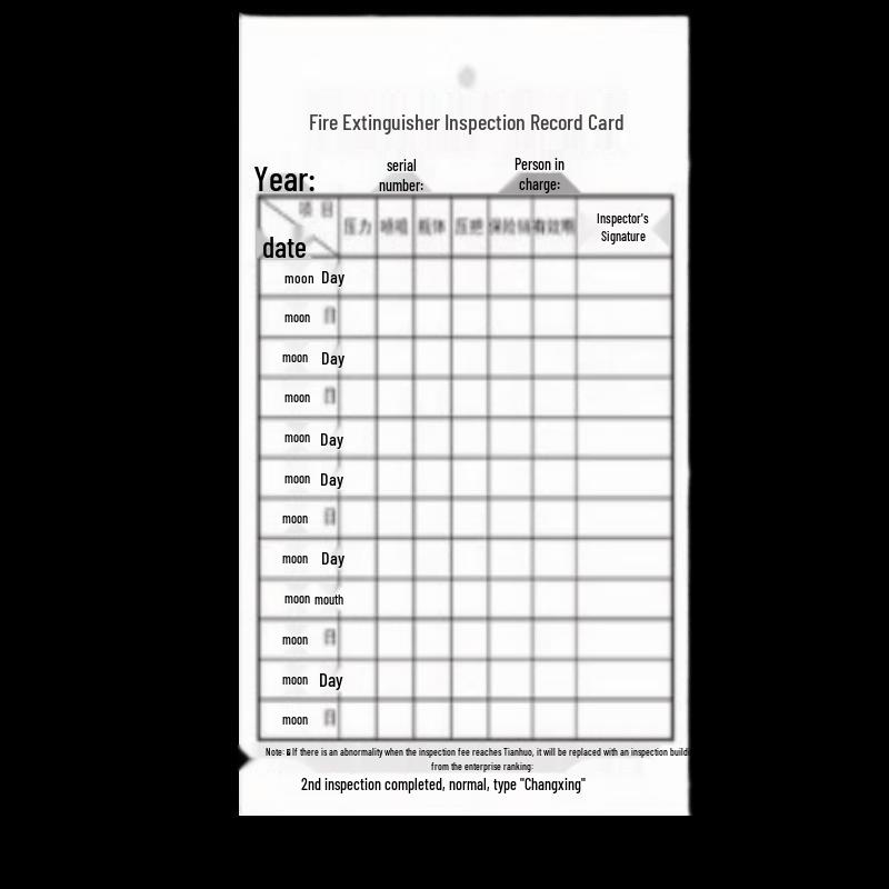 M&G Double-Sided Inspection Record Label Cards with Tie Strap & Card Holder