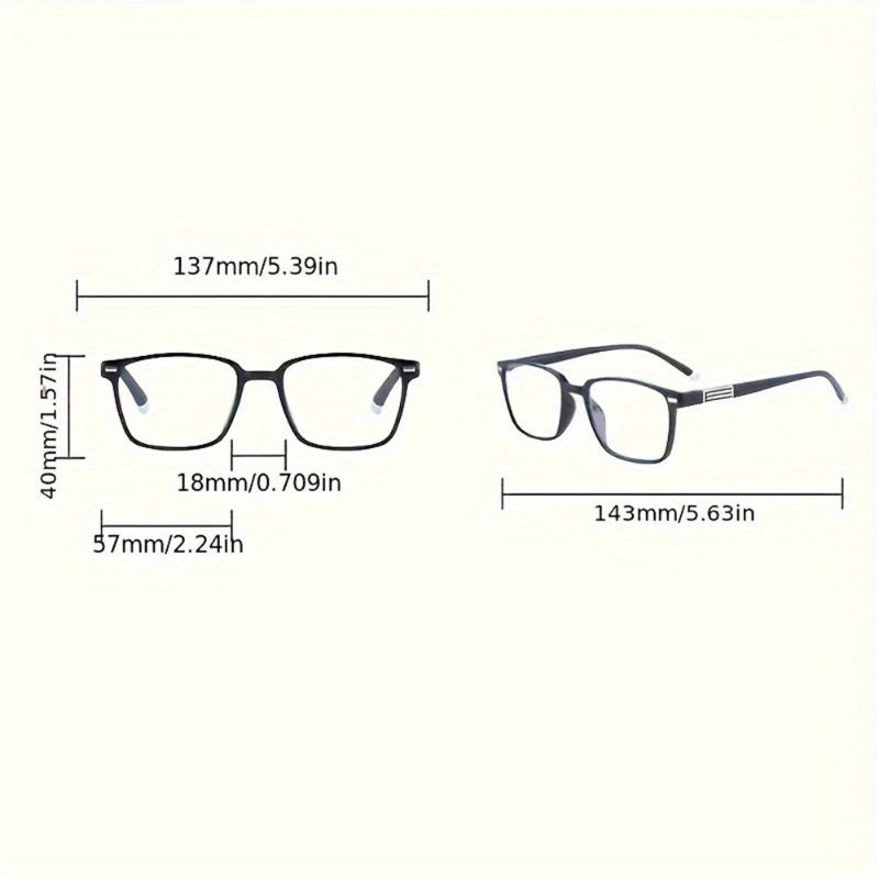 5pcs Classic Square Reading Glasses Comfortable Fashionable Bifocal Eyeglasses for Men and Women