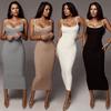 Spring New Women's Clothing Backless Lace-up Bead Necklace Decoration Slim Backless Sexy Hot Girl Dress Female