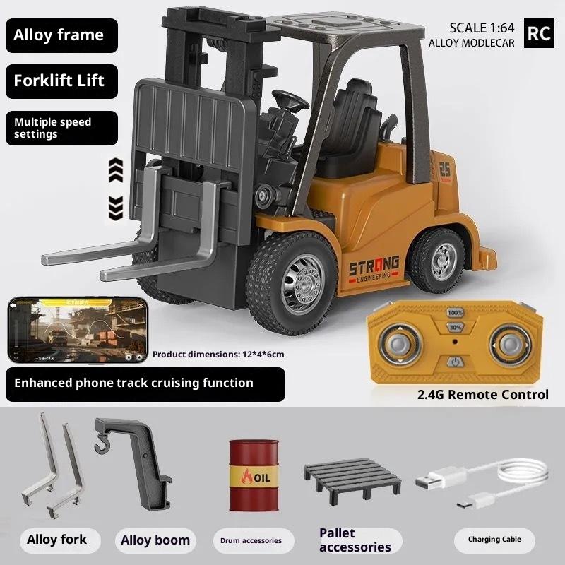 Latest 1:64 Mini Excavator Desktop Series 2.4g Mini Excavator Flip Truck Bluetooth Mobile App Control Bulldozer Remote Control