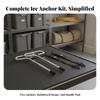 Ice Fishing Tent Anchor Kit with Cam Straps Heavy-Duty Shelter Tie down