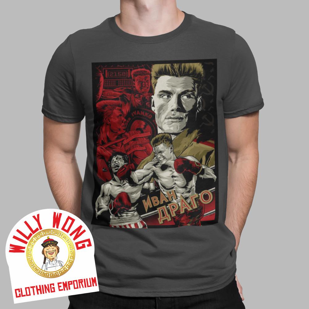

ROCKY 4 T-SHIRT IVAN DRAGO BOXER MOVIE RETRO RUSSIA TEE 80S ICON STALLONE Unisex T-Shirt XXXXL