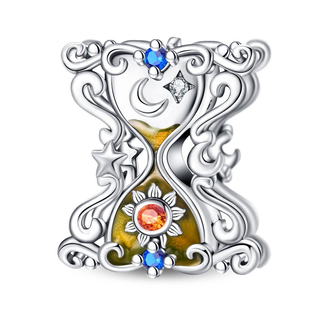 Copper Sparkling Crossover Star Shape Bead Charms Galaxy Blue Star Shape Murano Glass Charm Fits 3mm Bracelets Necklaces