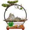 Chinese Wealth-Attracting Water Fountain with Fish Tank - Creative Ornament for Home or Office