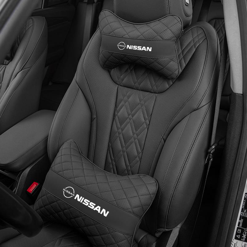 Car Headrest/Lumbar Support Car Neck Pillow Waist Cushion For Nissan Qashqai J10 J11 Navara Juke GTR 350z Patrol Leaf X-trai