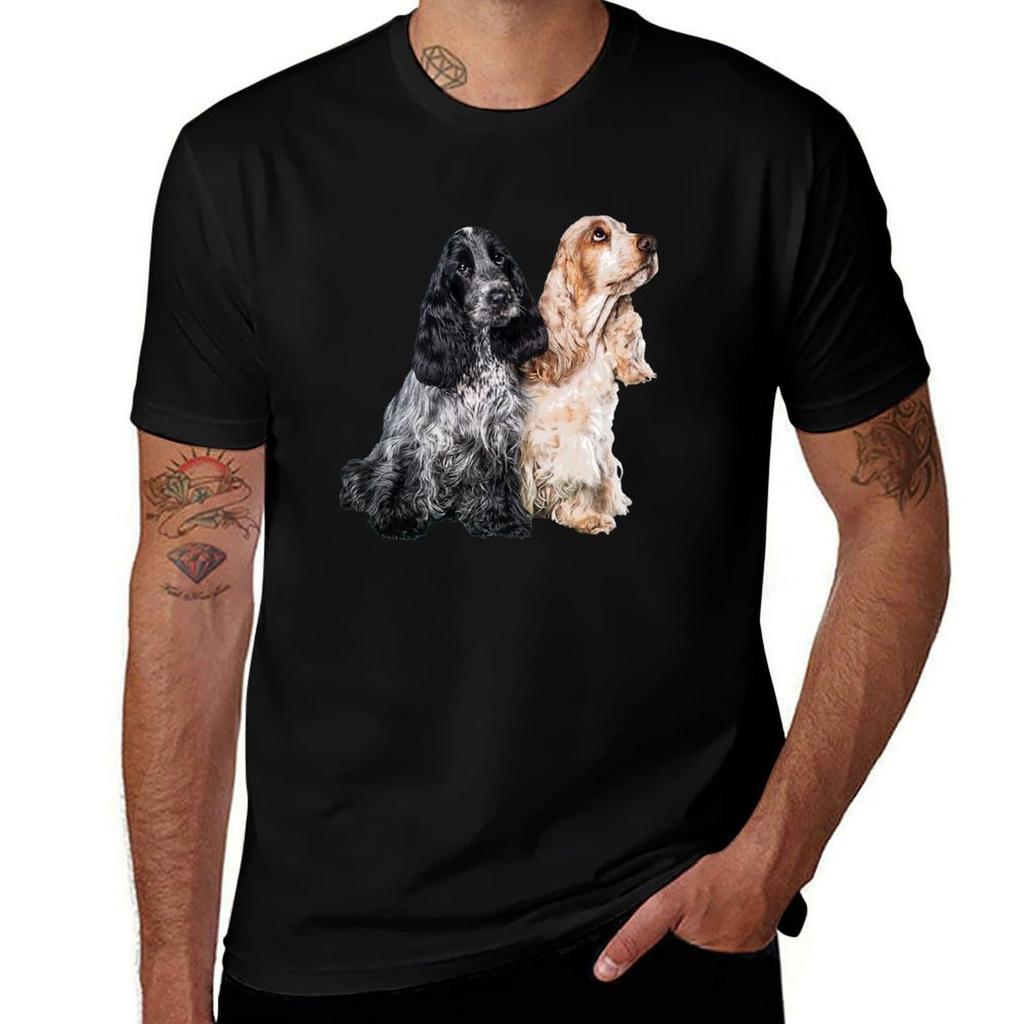 Cocker Spaniel Blue Roan Orange Roan Cute Puppy Dogs T-Shirt Quick Dry Outdoor Sports T-Shirt