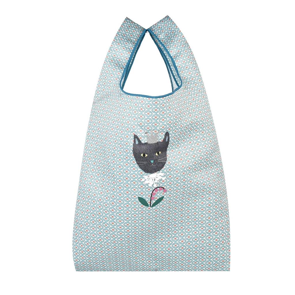 Kusguru Japan Parlor Suzurando Satin Print Sub Bag, Women's, 258061, Blue