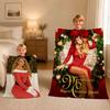 Singer M-Mariah C-Carey Merry Christmas Warm Soft Plush Blanket For Sofa Living Room Nap Home Bedroom Gift Flannel Pet Hogar