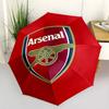 Arsenal Football Club Crest Compact Travel Automatic Umbrella Folding Umbrella with 8 Ribs Foldable Design All-Season Umbrella for Travel