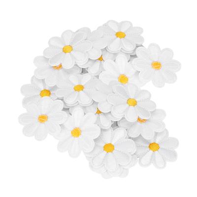 40Pcs Embroidery Cloth Stickers Daisy Pattern Iron Patches DIY Backpack Clothing Accessories