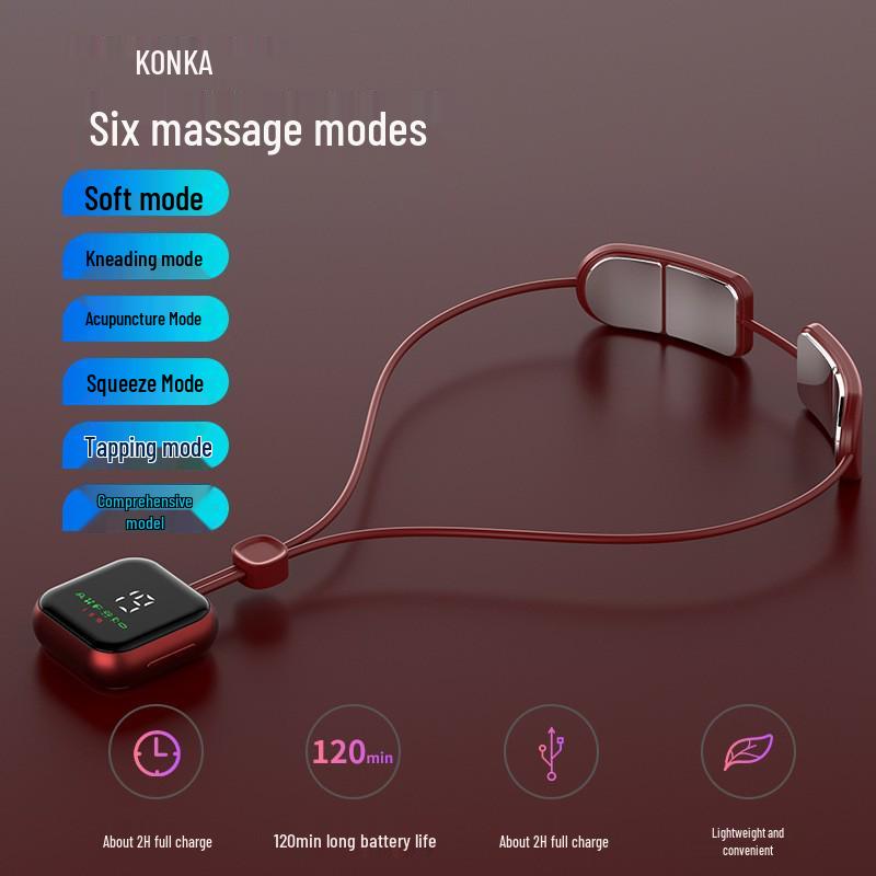 Portable Neck Massager with Intelligent Heat and Pulse Therapy