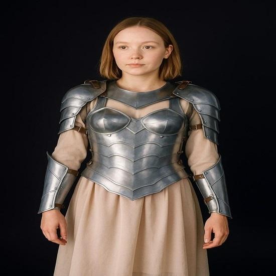 Medieval Steel Lady Knight Armor Set Full Body Cuirass  Pauldrons  Women's Fantasy Cosplay Plate Armor - Halloween Cosplay Gifts