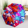 1pc Abstract Art Automatic Opening/Closing Folding Umbrella with 8 Ribs, Plastic Handle, Windproof Portable Sunshade Umbrella yy251222193