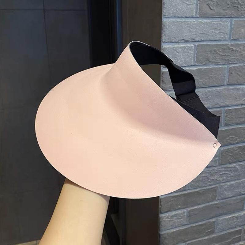 Sports integrated sunscreen cap Women's UV protection summer foldable empty top hat Traceless sun hat Sun hat New