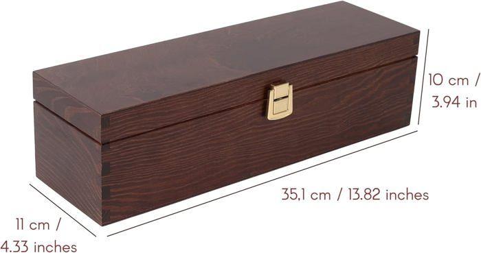 Creative Deco Box Wooden Wine Crate Gift Brown Brown | Storage Box | 1 Bottle | 36x11x9.8 Cm