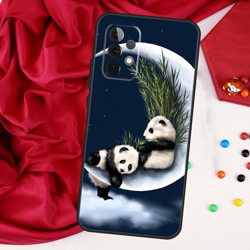 Cartoon Cute Panda Bear For Samsung Galaxy A15 A55 A53 A33 A35 A22 A32 A52 A54 A34 A14 A56 A36 A26 A16 A05 A06 Case