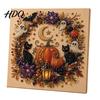 Happy Halloween Atmosphere Decor Ghost Faux Pearl Art DIY Kit Spooky 3D Bead Unique Home Painting Crafts Gothic Wall for Adults Beginners Decorative