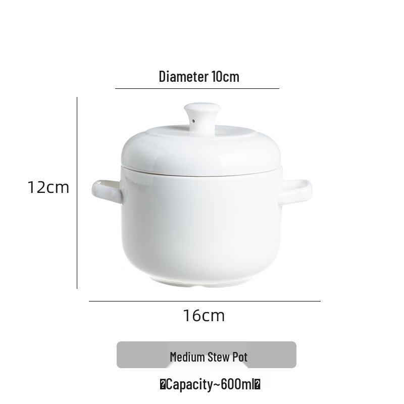 

Ruhan Ceramic Double Boiler Stew Pot