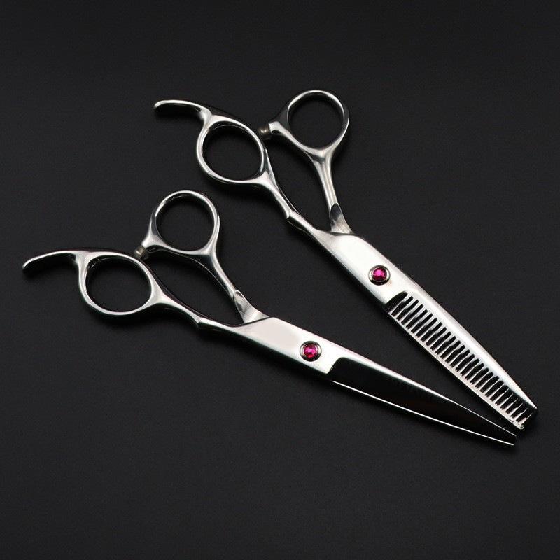 6.0" Personalized Hairdressing Scissors Set: Straight & Thinning Shears