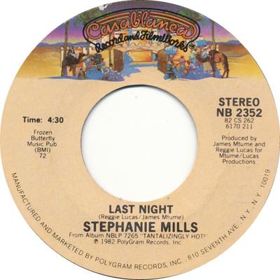 7inch Record STEPHANIE MILLS - Last Night NB2352 Casablanca 1982 US Dance & Electronica Used