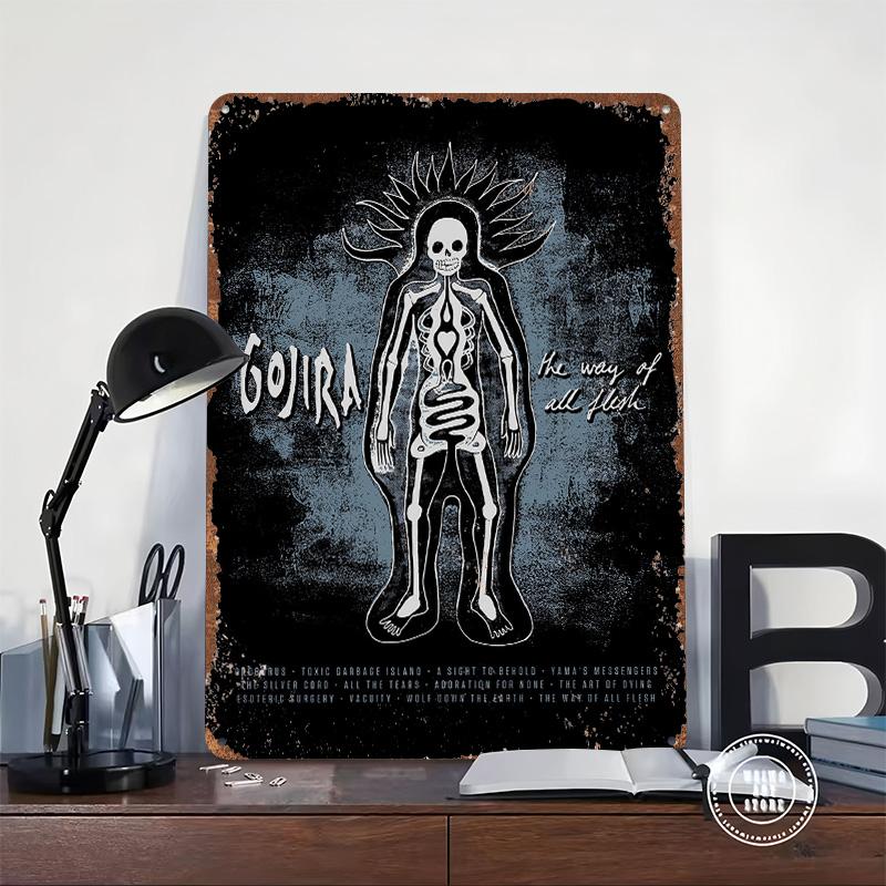 Gojira Band  The Way of All Flesh Metal Poster Customized Wall Art Retro Vintage Tinplate Signs for Living Room Decoration Home