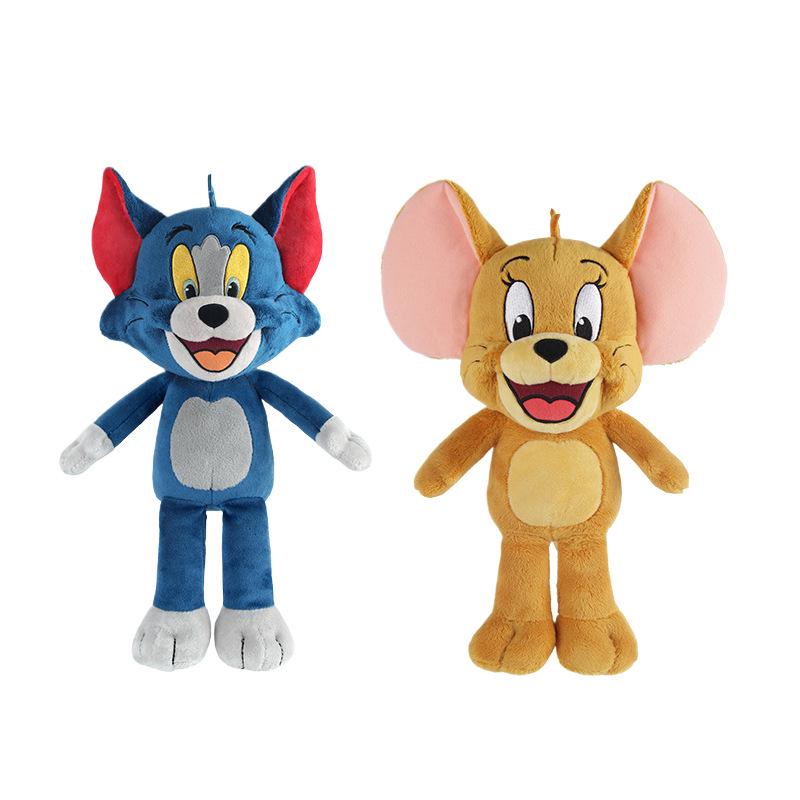 Tom and Jerry Plush Toy Set: Tom Cat Doll & Jerry Mouse Pillow