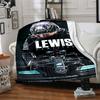 Coperta stampata a tema Lewis Hamilton - Perfetta per divano, letto, viaggi e uso all'aperto | Lavabile in lavatrice, accogliente e resistente.