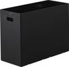 Yamazaki Tower Storage Box with Extra Box for W15 X D35 X with Storage 1970 Lid, Carts, Large, Black, H26cm, Casters, Space-Saving Cart,