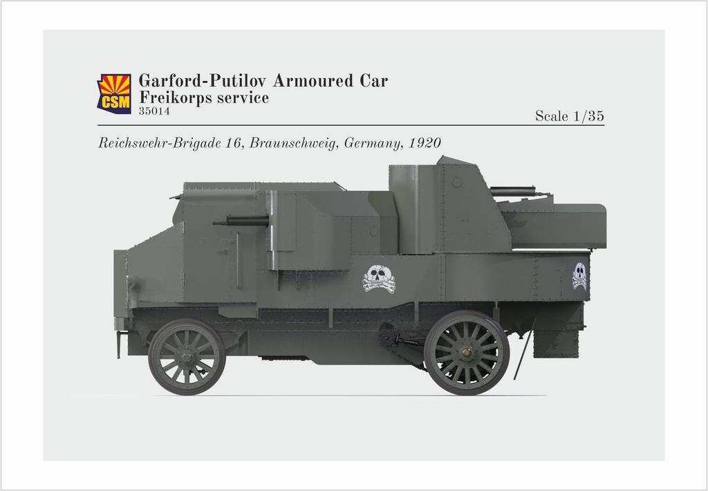 Copper State Model Germany Putilov Garford Heavy Armored Vehicle Plastic Model COP35014 1/35