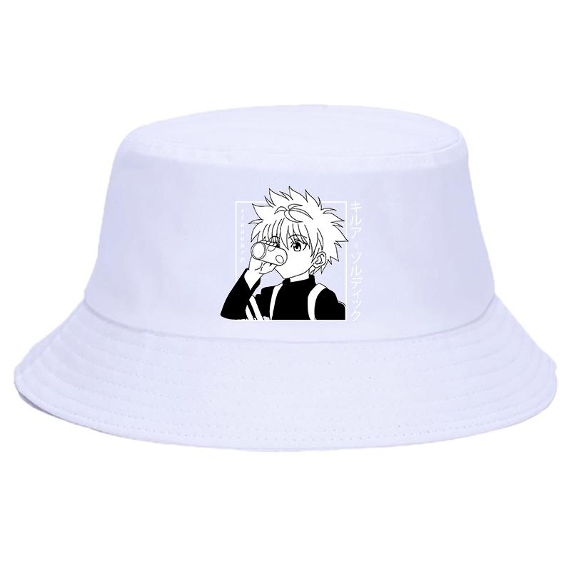 Hunter X Hunter Printed Summer Hat Women Unisex Panama Bucket Cap The Design Flat Visor Zoldyck Hisoka 90s Anime  Fisherman Hat