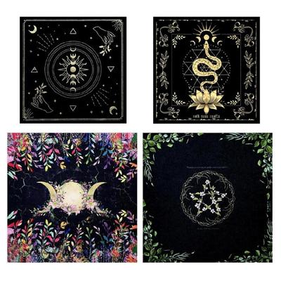 60x60cm Tarot Table Altar Cloth Metaphysical Board Game Mat Pendulum Divination Altar Tablecloth Board Game Cards Pad