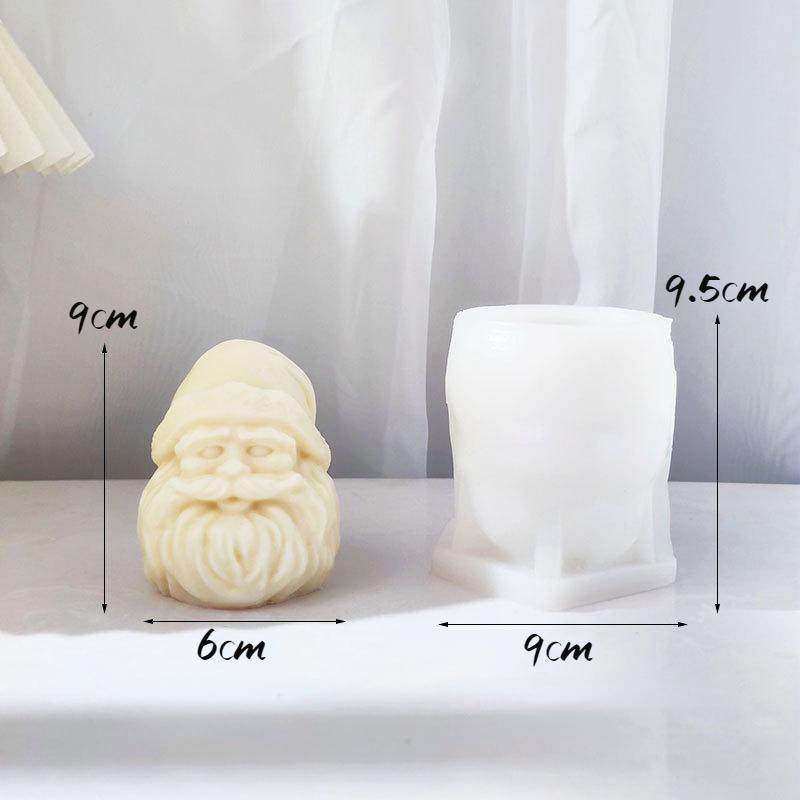 Nová forma na svíčku Santa Claus spící, silikonová, pro DIY vánoční dekorace, sádru, pryskyřici, 3D řemesla, nástroje na odlévání, výroba domácích dárků