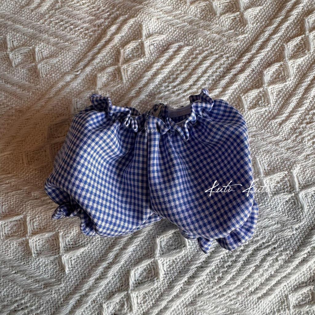 Plaid Pumpkin Dog Pants (13cm-23cm) - Labubu Pet Accessories Shorts