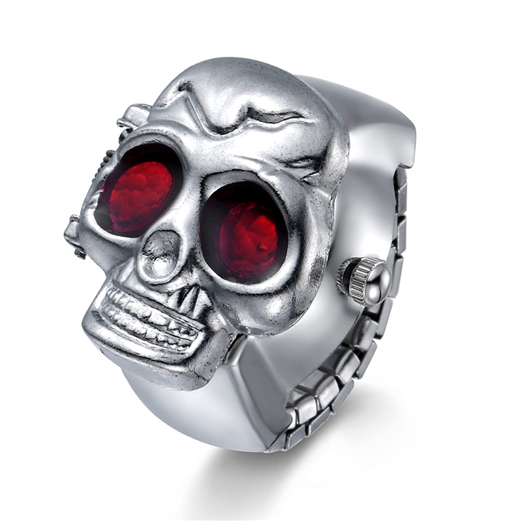 JEWELRYWE Кольцо-часы, Простые, Крупный циферблат с цифрами, Популярные, Водонепроницаемые, Аналоговые кварцевые, Деловой стиль