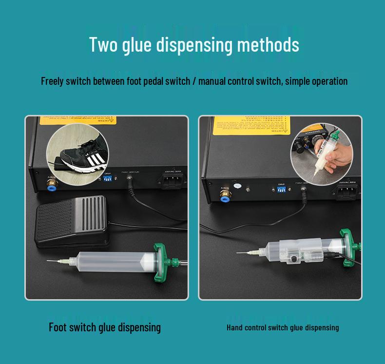 Digital Automatic Dual-Tube Solder Paste & Glue Dispensing Machine with UV Silicone Potting.