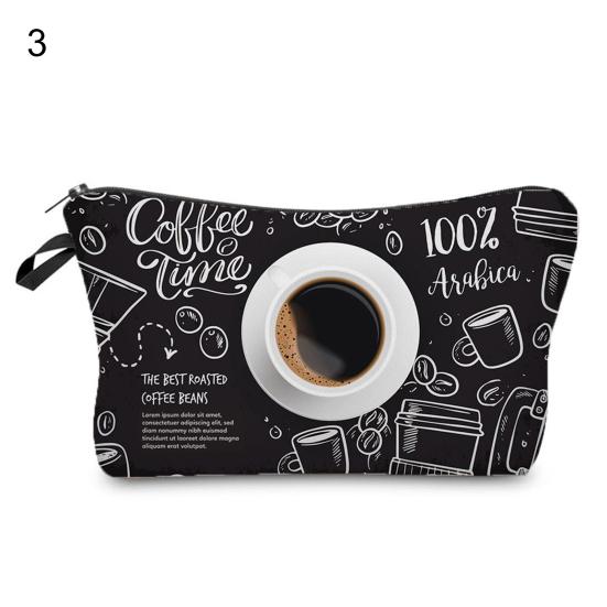 Trendy Print Large Capacity Clutch Bag Portable Fashion Appearance Zipper Cosmetic Bag