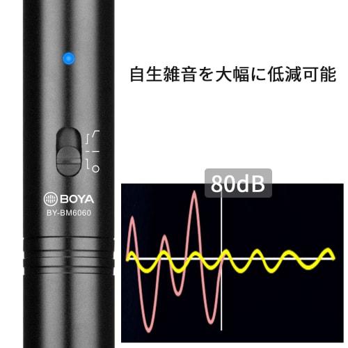BOYA BY-BM6060 Shotgun Condenser Microphone, Super-Unidirectional, Aluminum Alloy Construction, 3-Pole XLR, 24-48V Phantom Power, Low-Cut Mode, Compat