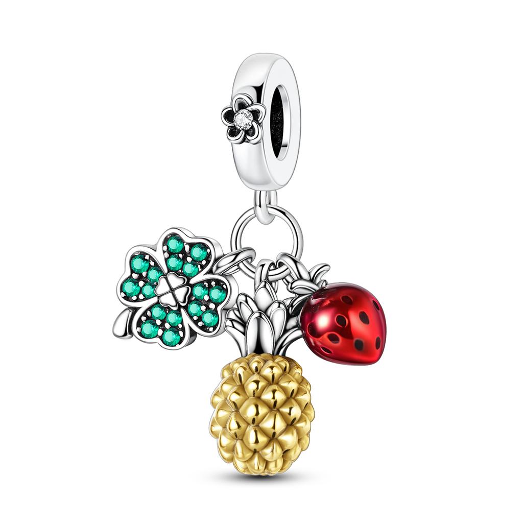 Copper Red Color Strawberry Pendant Charm Bead Charms Bead Charms Jewellery Compatible With Authentic Bracelets Ideal For Women Do It Yourself Gift Pa