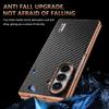 For Samsung Galaxy Z Fold 7 Case Luxury PU Plating Carbon Fiber Protective Back Cover Case For Samsung Z Fold 7 6 5 4 3 Shell