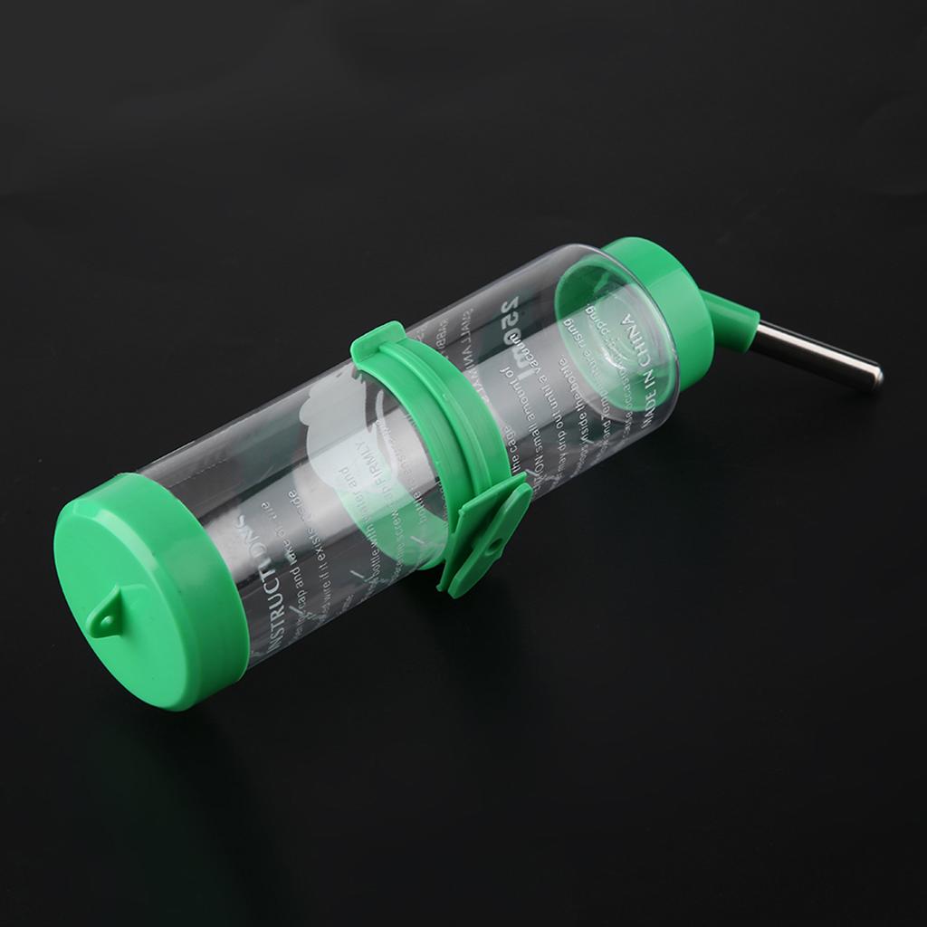 250ml Pet Rat Hamster Drinking Bottle Auto Non Drip Hanging Water Dispenser Green