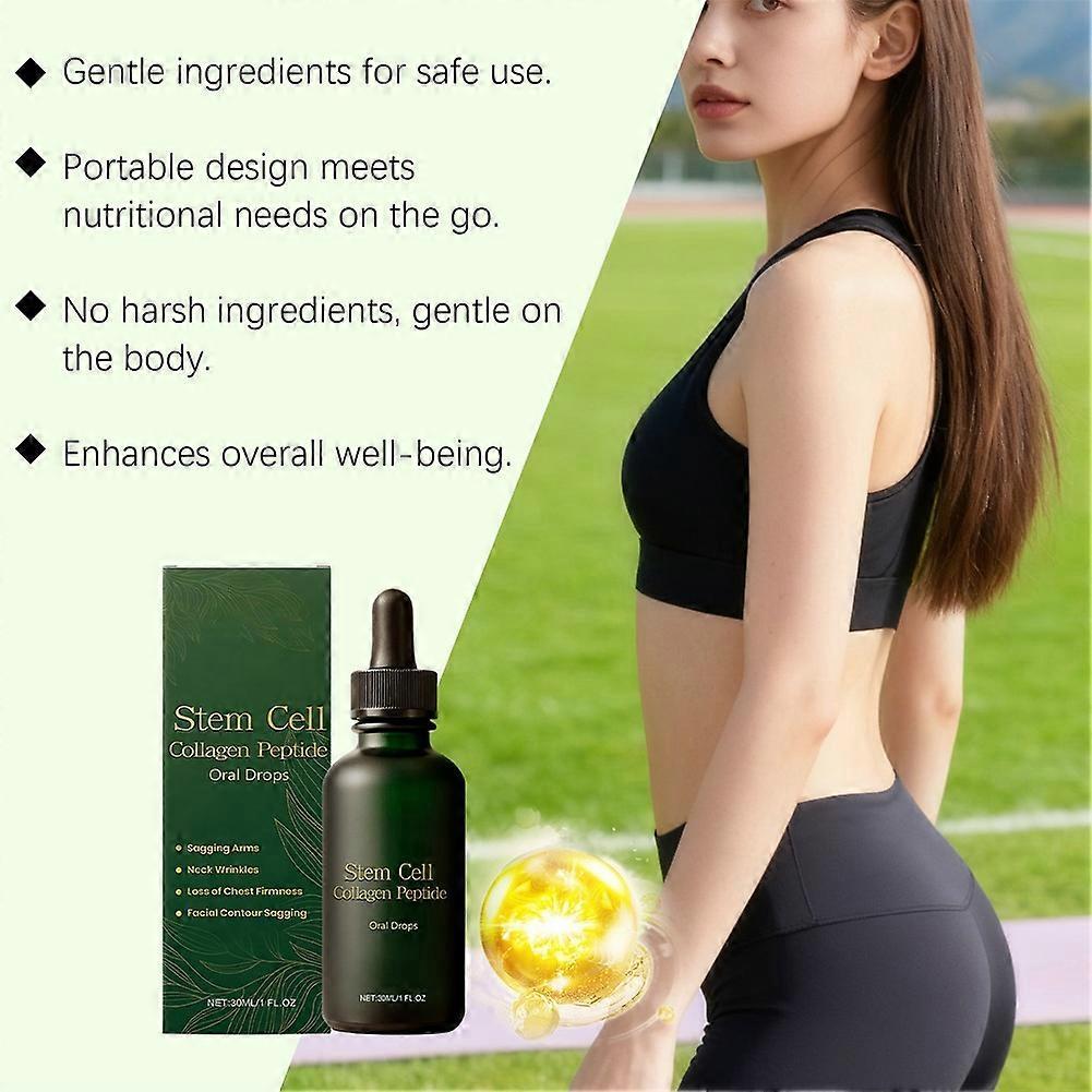 Anti-Aging Stem Cell Collagen Peptide Drops Firming Lifting Oil for Improve Skin Texture & Reduce Wrinkles