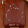 Cui Yan S925 Sterling Silver Korean Star & Moon Bracelet for Women - Elegant Daily Jewelry