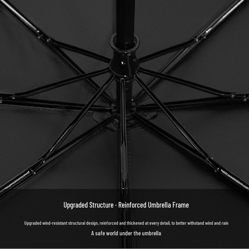 Three-Fold Automatic Donut Hook Umbrella: UV Protection, Sunshade & Rain Shield