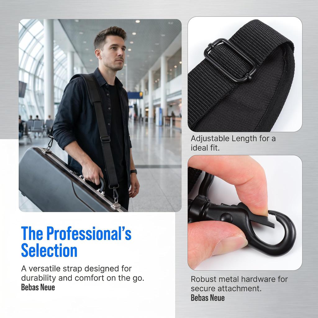 Alasum Shoulder Straps for Instrument Cases, Set of 2, Thickly Padded, Wide, Reduces Strain, Replacement Straps, Adjustable Length, for Violin,