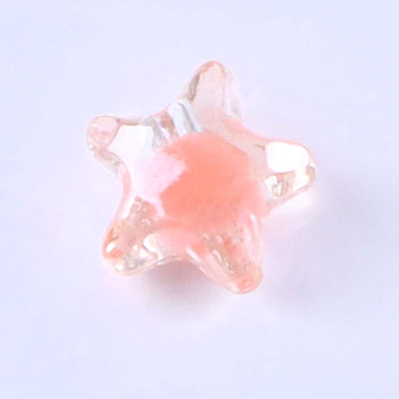 11mm Colorful Transparent Star Center Beads for DIY Headdress, Bracelet, Necklace Accessories