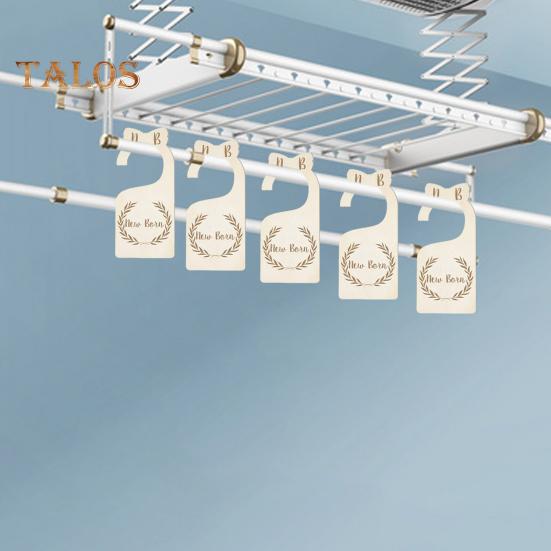 7/8 Pcs Baby Wardrobe Dividers Closet Wooden Baby Garment Size Markers Newborn To Toddler Baby Clothes Size Dividers for Daily Baby Clothes